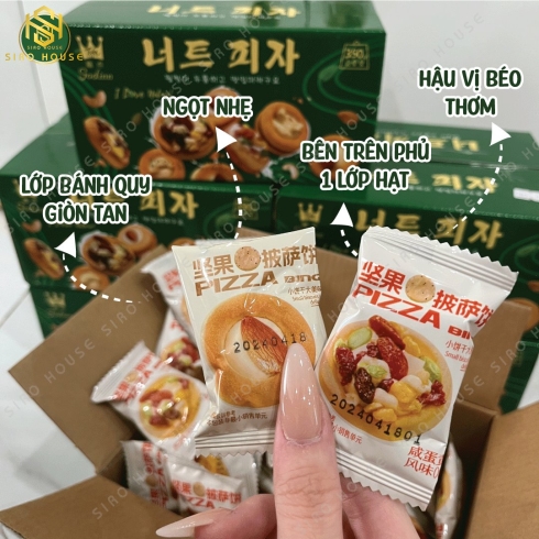 Bánh quy pizza mix hạt trái cây GODINN 350g