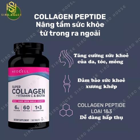 [New] Viên uống collagen NEOCELL Super Collagen +C 