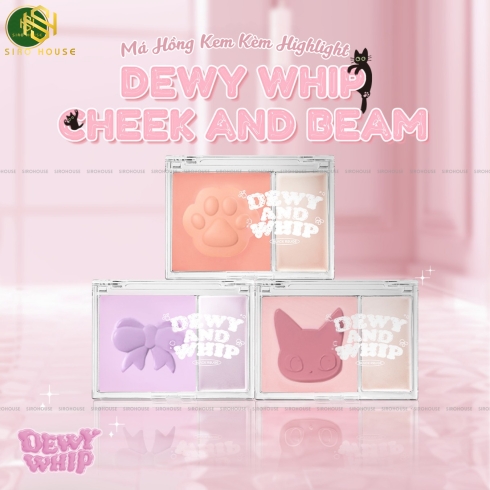 Má hồng kem BLACK ROUGE Dewy Whip Cheek And Beam 