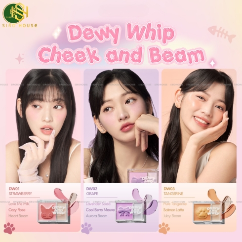 Má hồng kem BLACK ROUGE Dewy Whip Cheek And Beam 