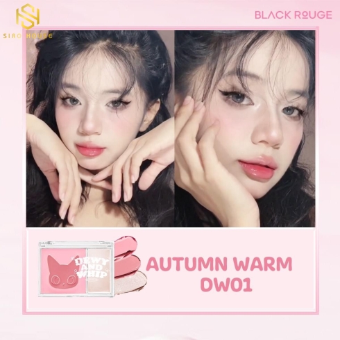 Má hồng kem BLACK ROUGE Dewy Whip Cheek And Beam 