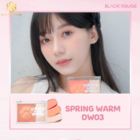 Má hồng kem BLACK ROUGE Dewy Whip Cheek And Beam 