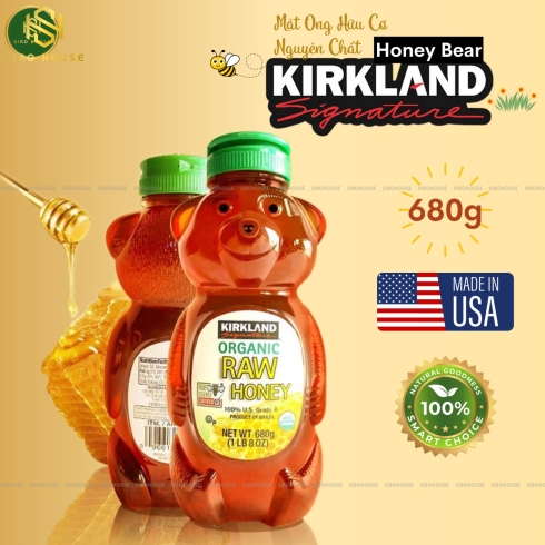 Mật ong gấu KIRKLAND Organic Raw Honey Kirkland 680g