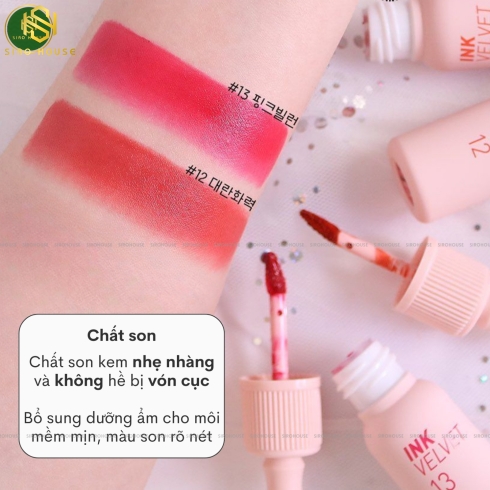 Son kem lì Peripera Lip Tint INK Velvet Tint #12 & #13 