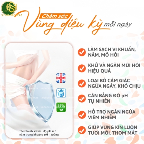 Khăn ướt vùng kín FEMFRESH Intimate Skin Care Daily Wipes 25 tờ