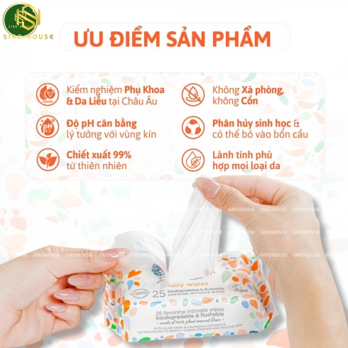 Khăn ướt vùng kín FEMFRESH Intimate Skin Care Daily Wipes 25 tờ