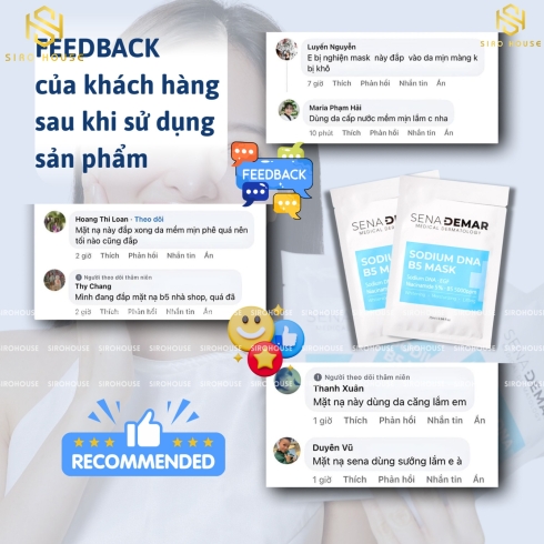 Mặt nạ cấp ẩm, dưỡng trắng, phục hồi da Sena Demar Sodium DNA B5 mask