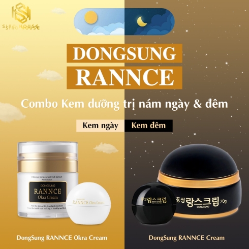 Kem dưỡng trị nám DONGSUNG Rannce Okra Cream (đen) & Rannce Cream (Trắng)