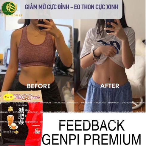  Trà giảm mỡ HAYARI Genpi Tea Premium 36 túi lọc + Tặng 1 gói nhỏ 7 túi lọc