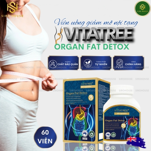 Viên uống thải độc mỡ nội tạng VITATREE Organ Fat Detox 60 viên