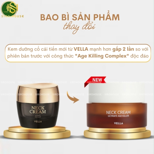 Kem dưỡng da cổ VELLA Neck Cream Concentrate 50mL