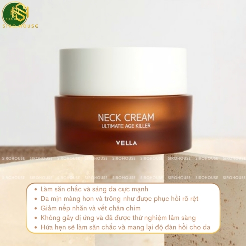 Kem dưỡng da cổ VELLA Neck Cream Concentrate 50mL