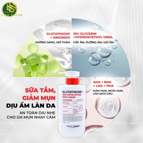 Sữa tắm giảm mụn, mờ thâm ANGEL