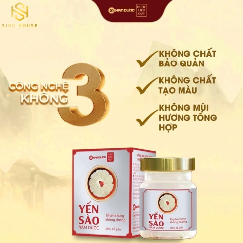Nước yến sào NAM DƯỢC không đường 6 lọ x 70mL 