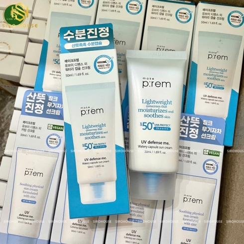 Kem Chống Nắng Nâng Tone, Kiềm Dầu, Dưỡng Ẩm Make P:rem UV Defense Me Sun Cream SPF50+/PA++++ 50ml