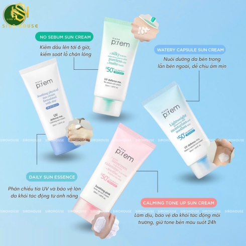 Kem Chống Nắng Nâng Tone, Kiềm Dầu, Dưỡng Ẩm Make P:rem UV Defense Me Sun Cream SPF50+/PA++++ 50ml