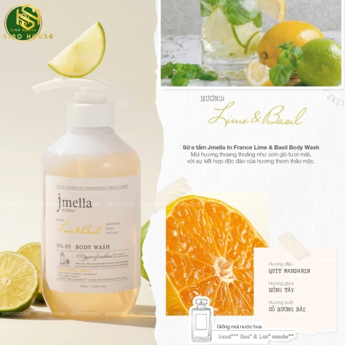  Sữa tắm nước hoa JMELLA In France 500ml & 1000ml