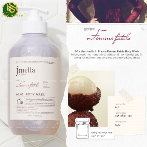  Sữa tắm nước hoa JMELLA In France 500ml & 1000ml
