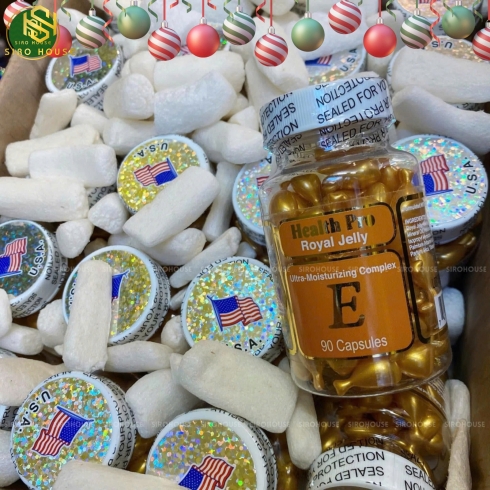 Viên nang bôi dưỡng da vitamin E sữa ong chúa HEALTH PRO Royal Jelly E 90 viên