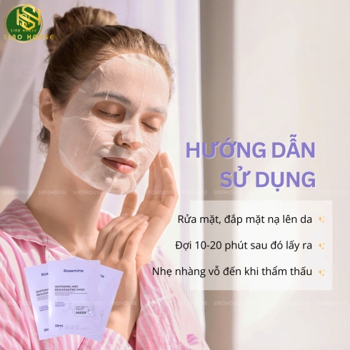 Mặt nạ ROSEMINE Whitening And Rejuvenating Mask 25ml