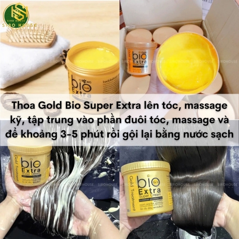 Kem ủ tóc GOLD Bio Extra Super Cream 390mL