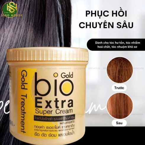 Kem ủ tóc GOLD Bio Extra Super Cream 390mL