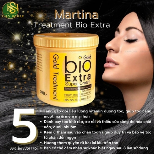 Kem ủ tóc GOLD Bio Extra Super Cream 390mL