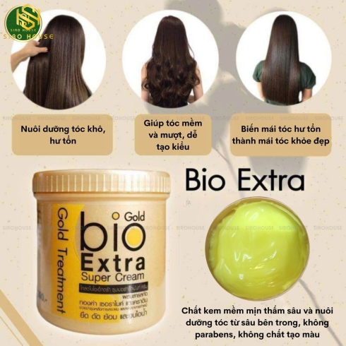 Kem ủ tóc GOLD Bio Extra Super Cream 390mL