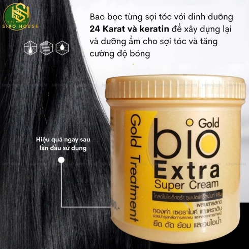 Kem ủ tóc GOLD Bio Extra Super Cream 390mL
