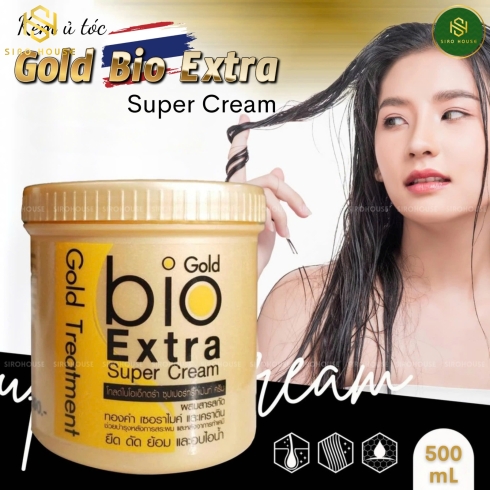 Kem ủ tóc GOLD Bio Extra Super Cream 390mL