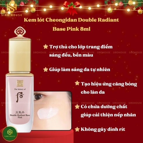 Set phấn nước tái sinh THE WHOO Radiant Essence Cushion SPF50+PA+++ No.21 + Highlight + Cọ + Son No.24 Red Orange