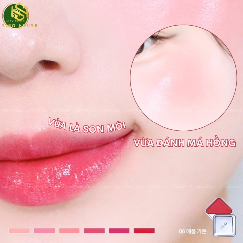 Má hồng kiêm son môi CLIO Essential Lip Cheek Tap 4.5g  - 06 Apple Garden