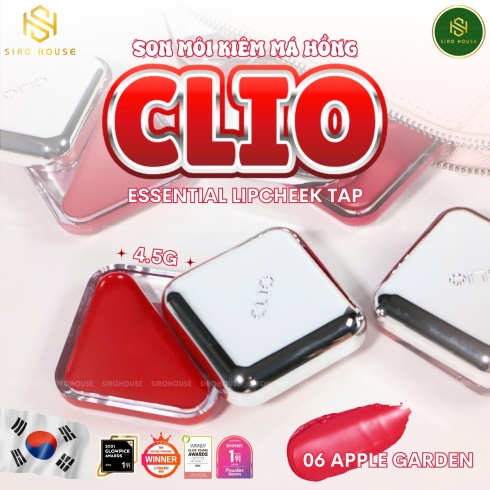 Má hồng kiêm son môi CLIO Essential Lip Cheek Tap 4.5g  - 06 Apple Garden