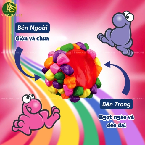 Kẹo cầu vồng NERDS Gummy Clusters Candy 907g 