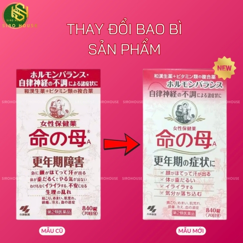 Viên uống hỗ trợ tiền mãn kinh KOBAYASHI 840 viên
