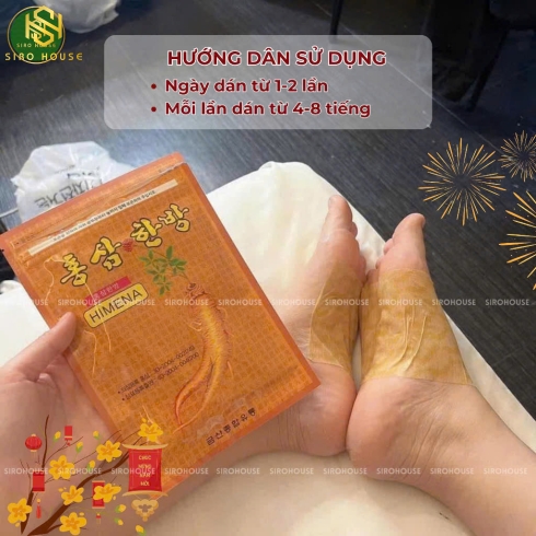Cao dán hồng sâm trị nhức mỏi HIMENA gói 20 miếng 