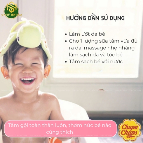 Sữa tắm gội trẻ em 2 in 1 CHUPA CHUPS 500mL