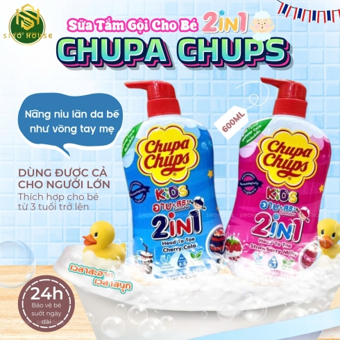 Sữa tắm gội trẻ em 2 in 1 CHUPA CHUPS 500mL