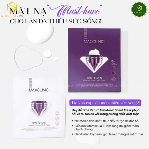 Mặt nạ cấp ẩm, sáng da MAXCLINIC Time Return 28mL