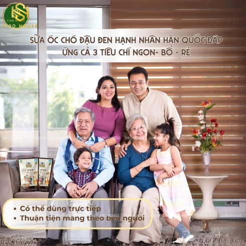 Sữa óc chó, hạnh nhân, đậu đen GOLDEN HEALTH 20 túi x 195ml 