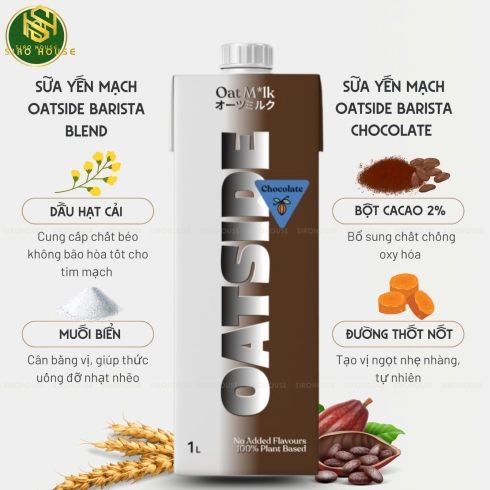      Sữa Yến Mạch OATSIDE Barista Blend 200ml x 3 hộp 