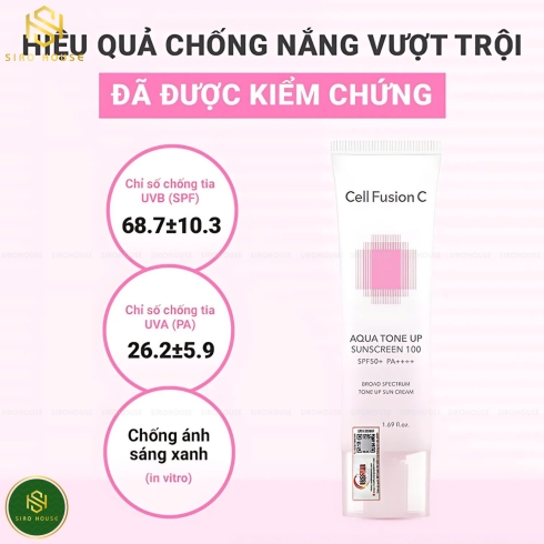 Set 2 kem chống nắng CELL FUSION C #Aqua Tone Up Sunscreen 35mL x 2 